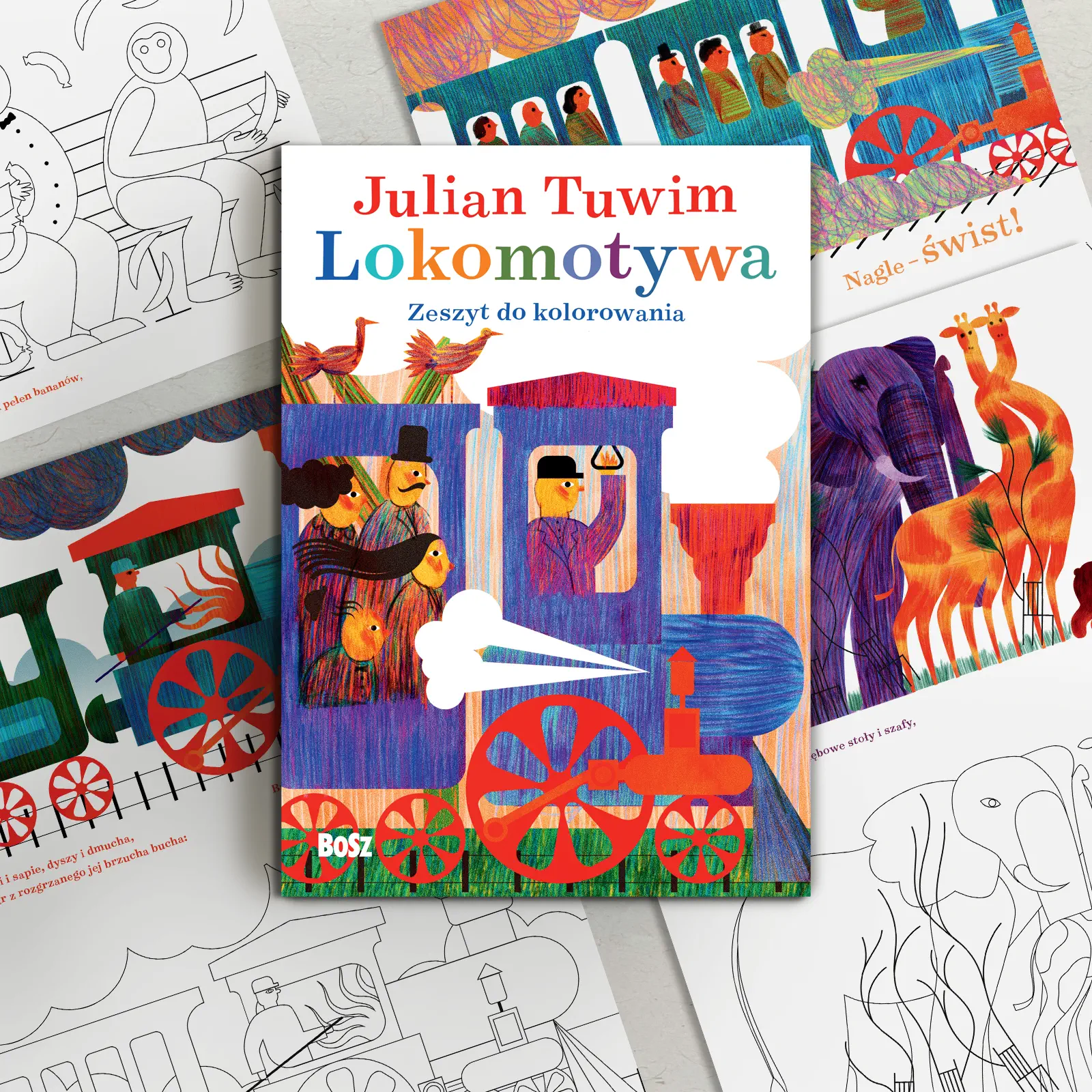 Julian Tuwim Lokomotywa. Zeszyt do kolorowania grafika