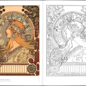 Alfons Mucha - zeszyt do kolorowania - obrazek 4