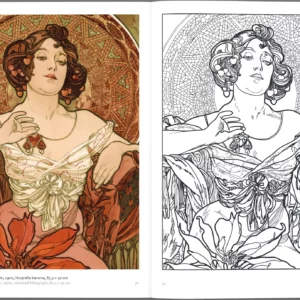 Alfons Mucha - zeszyt do kolorowania - obrazek 3