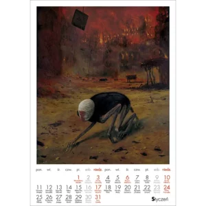 Kalendarz Beksiński 2027 A3 wzór 1 - obrazek 3